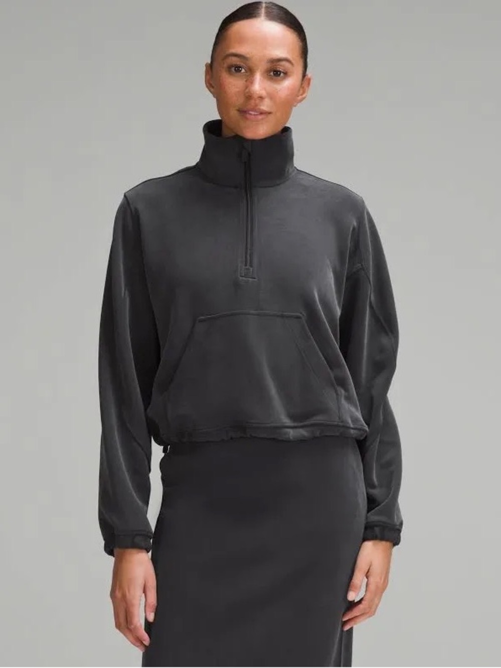 Lululemon Brushed Softstreme Half Zip - Black
